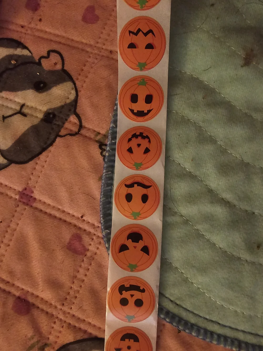 Halloween Pumpkin Stickers - Orange Jack-O'-Lantern Labels